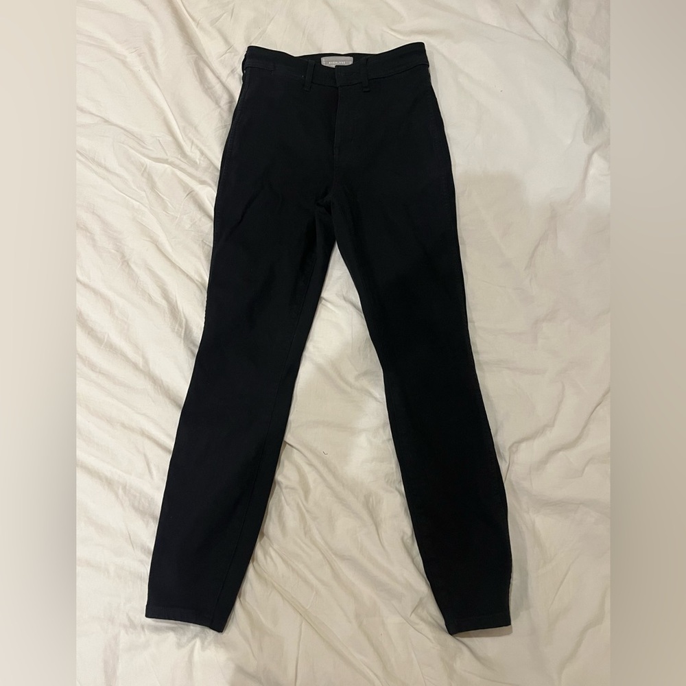 Everlane Way High Skinny Jeans, Black, Size 27 Regular